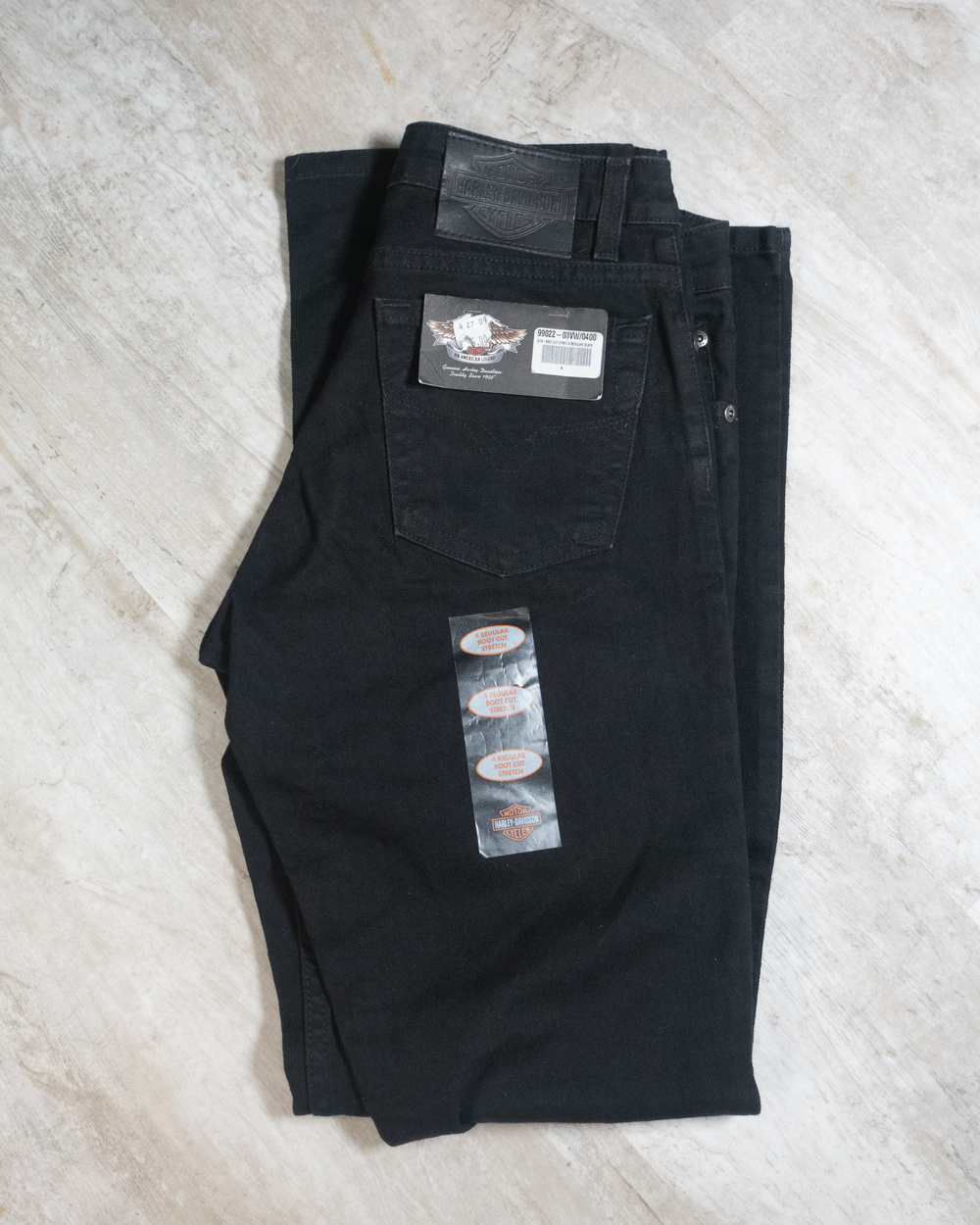 Harley-Davidson Black Straight Leg Jeans 4 Regular Stretch / womans